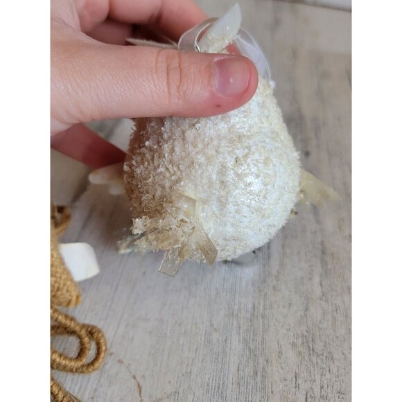 Owl brown white clip on ornament Xmas set bird - Picture 10 of 12